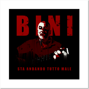 Bini - Sta andando tutto male (black) Posters and Art